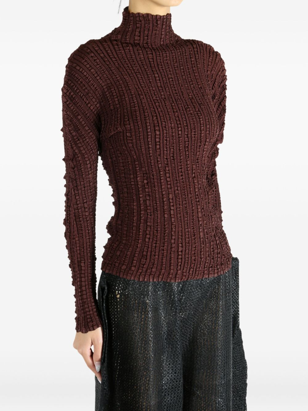 High-neck textured top - 2