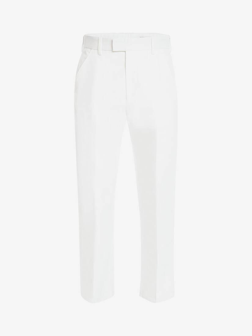 Japanese Cotton Gabardine Trousers in White - 1