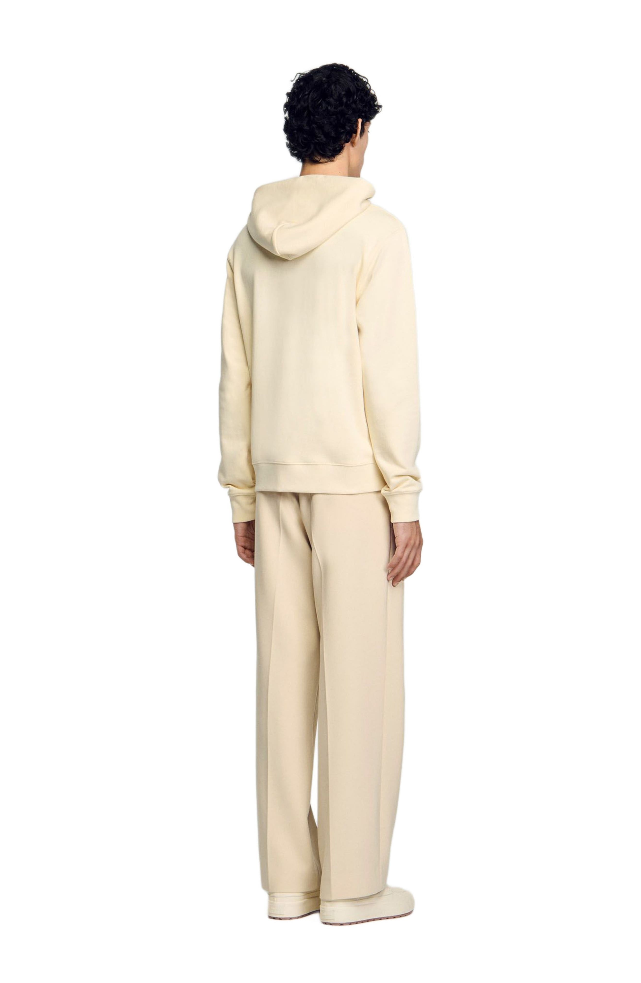 SANDRO Square Cross sweatshirt in Oats at Nordstrom - 2