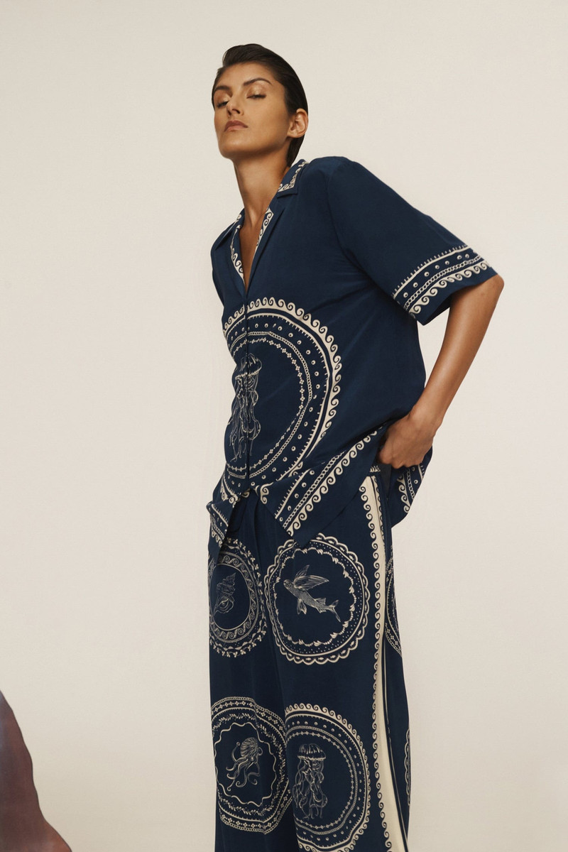 ALÉMAIS Oceane Silk Shirt outlook