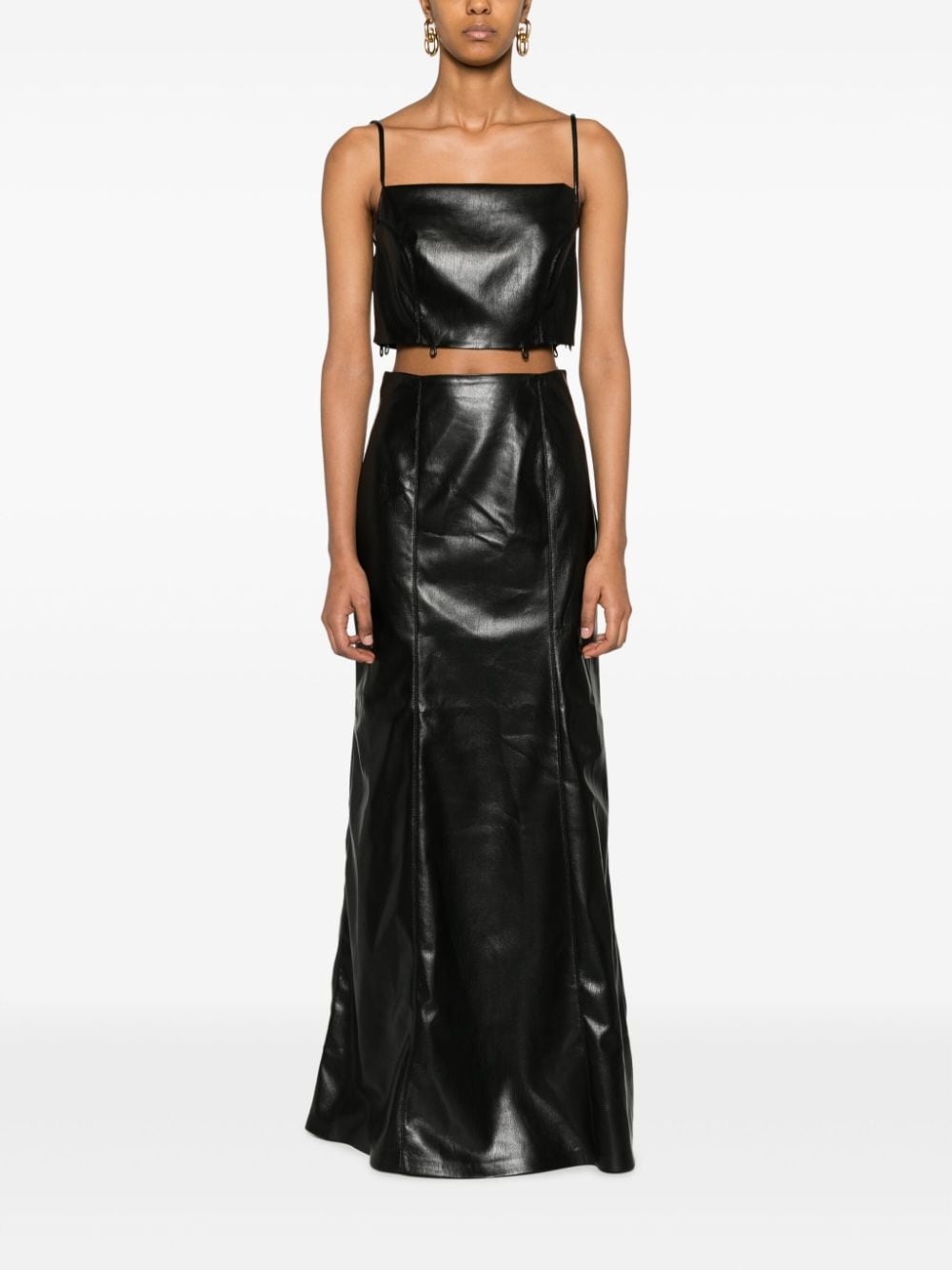 Carlotta faux-leather maxi skirt - 2