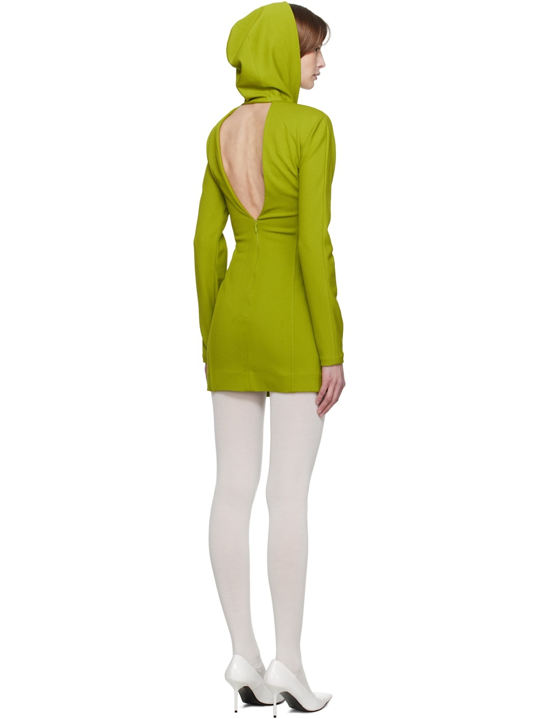 Green Crepe Minidress - 3