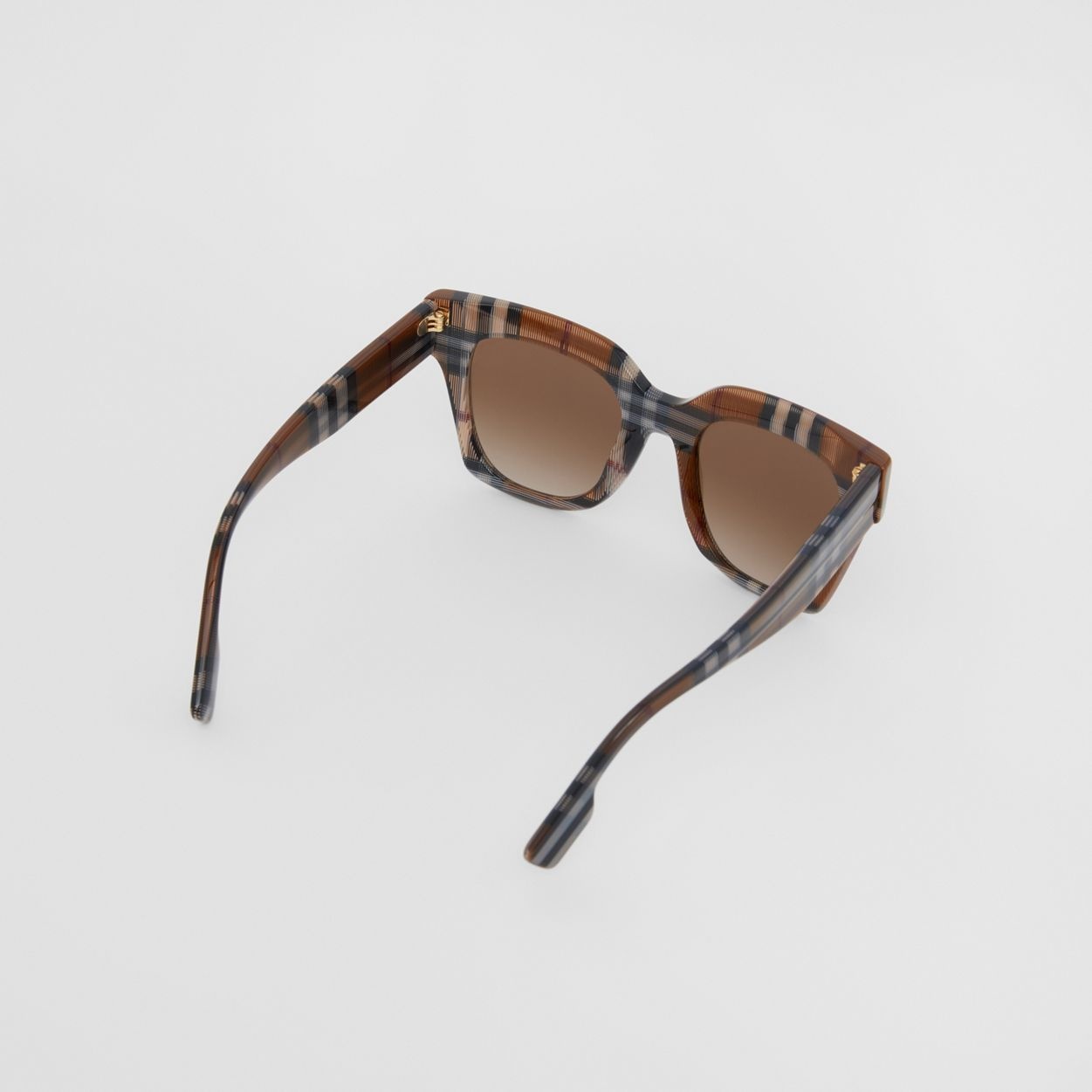 Check Bio-acetate Square Frame Sunglasses - 5