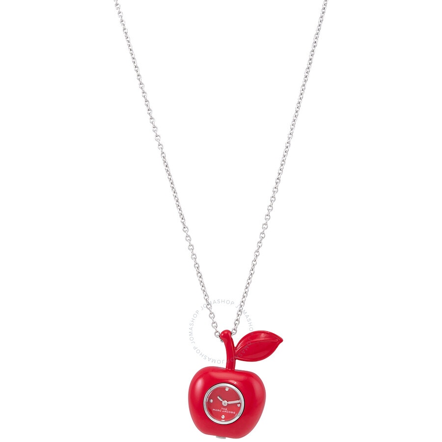 Marc Jacobs Quartz Red Dial The Bauble Apple Pendant Ladies Necklace Watch MJ0120184729 - 4