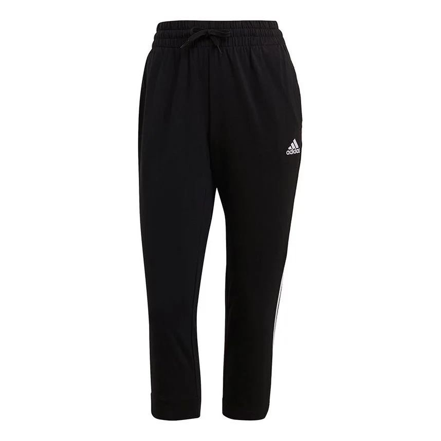 (WMNS) adidas Essentials Single Jersey 3/4 Pants Asia Sizing 'Black' GM5539 - 1