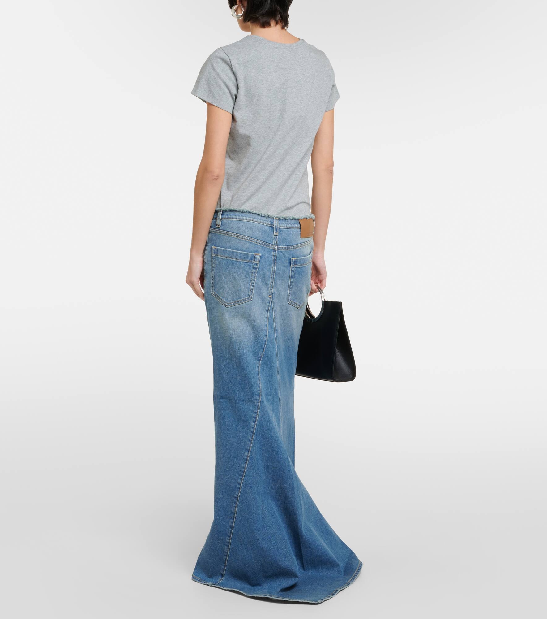 Denim Love denim maxi skirt - 3