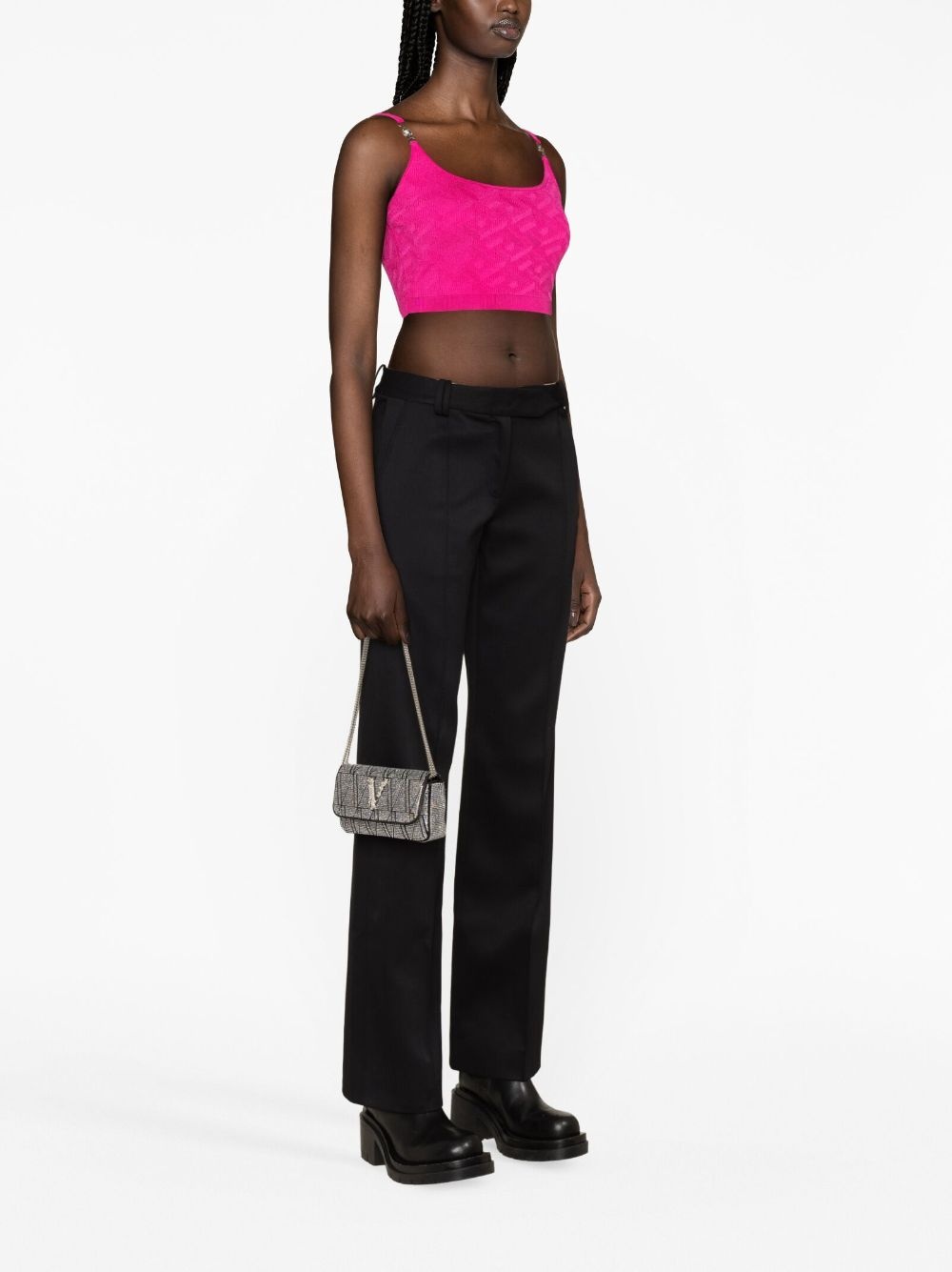 Medusa-motif knitted top - 4
