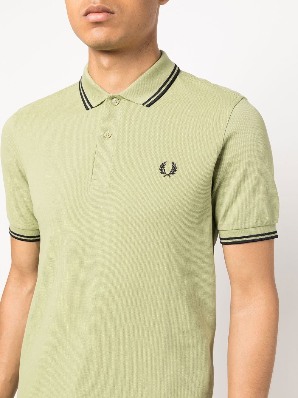 embroidered-logo short-sleeved polo shirt - 5