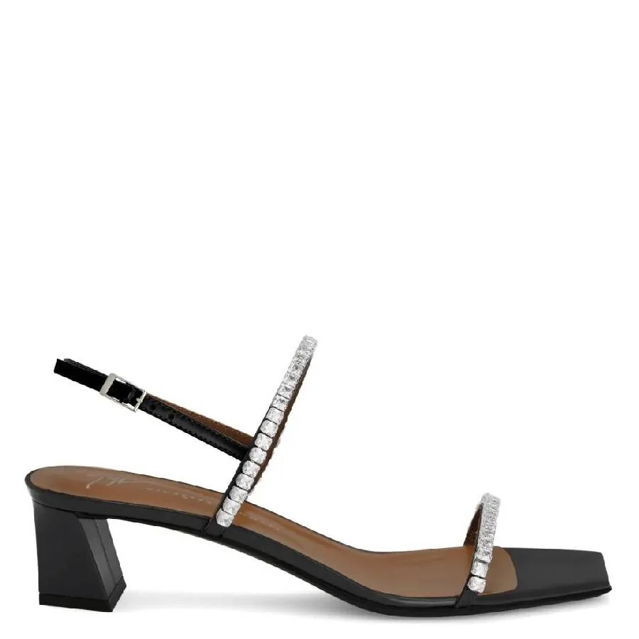 Giuseppe Zanotti Valentiine Crystal 45 Leather Sandals - 1