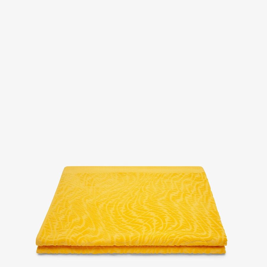 Yellow fabric beach towel - 2