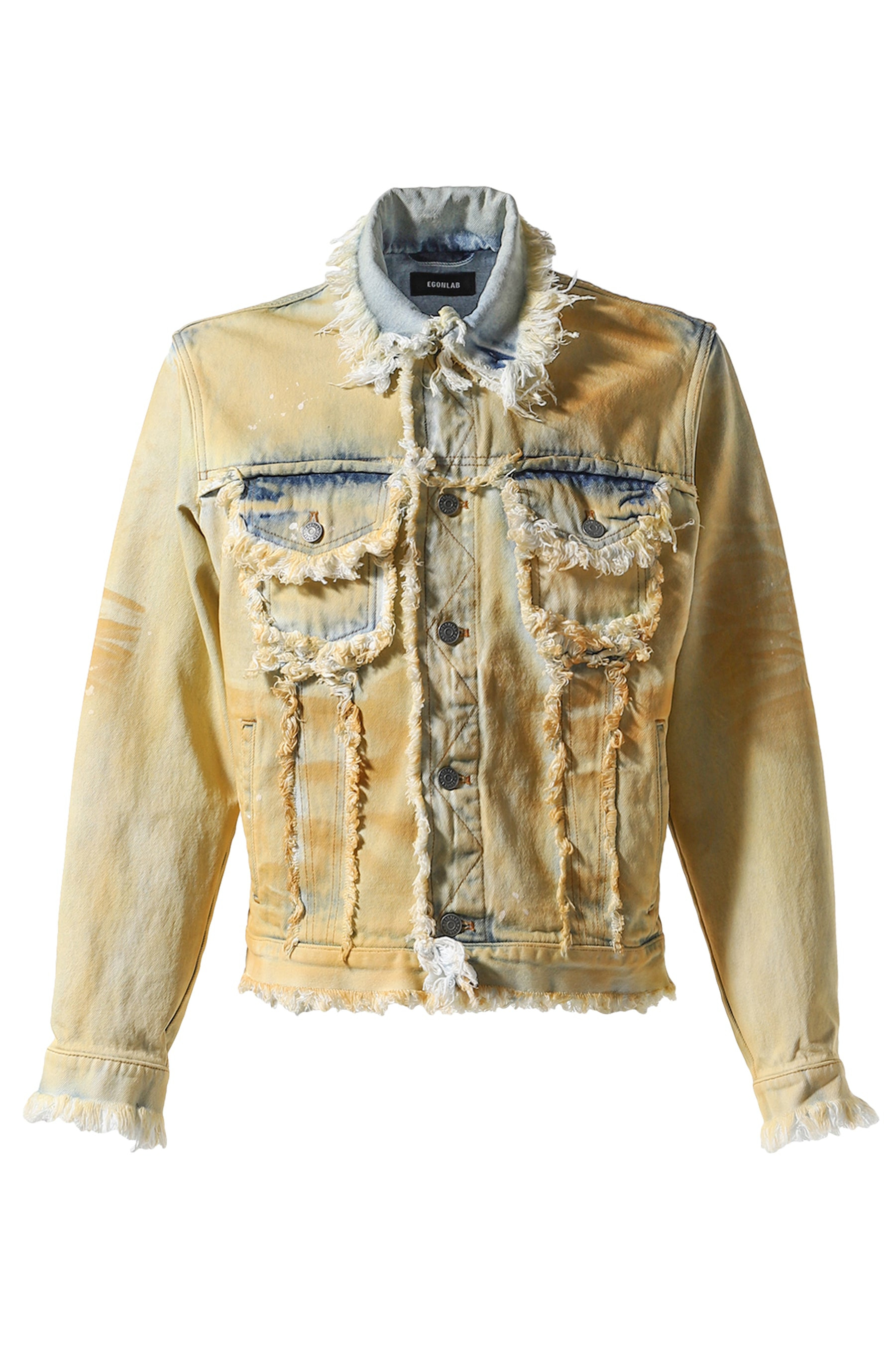 RAW EDGES DENIM JACKET / YEL DIRTY - 5