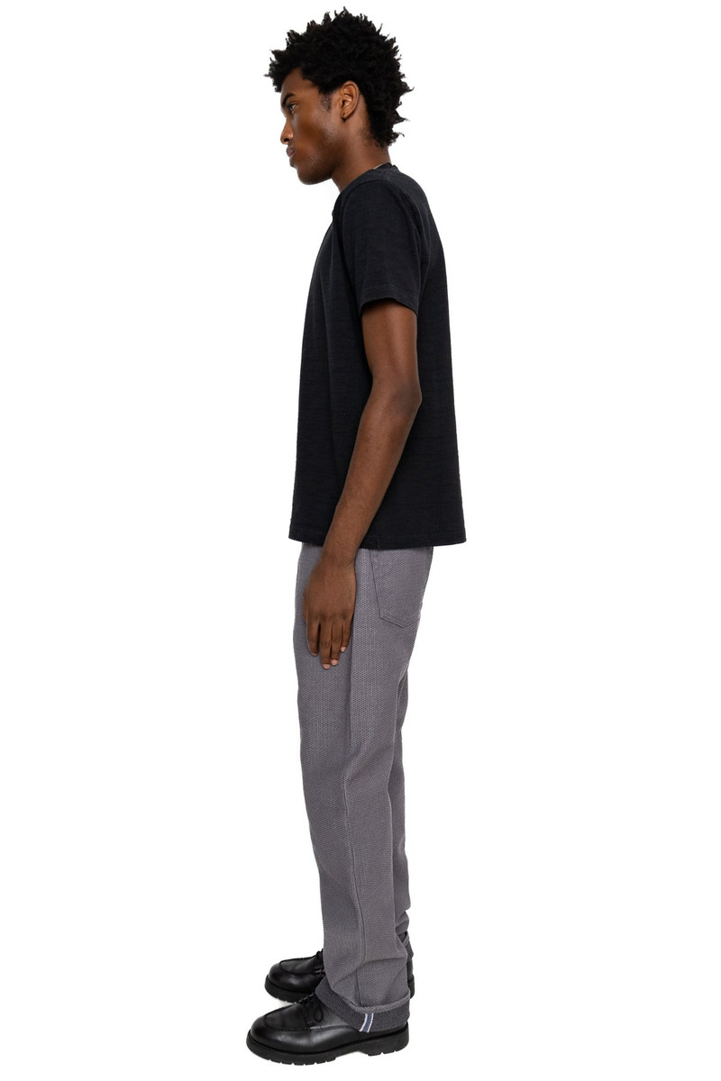 1178-GRY 12oz Sashiko 5P Pants Regular Fit - Heather Grey x Black 4