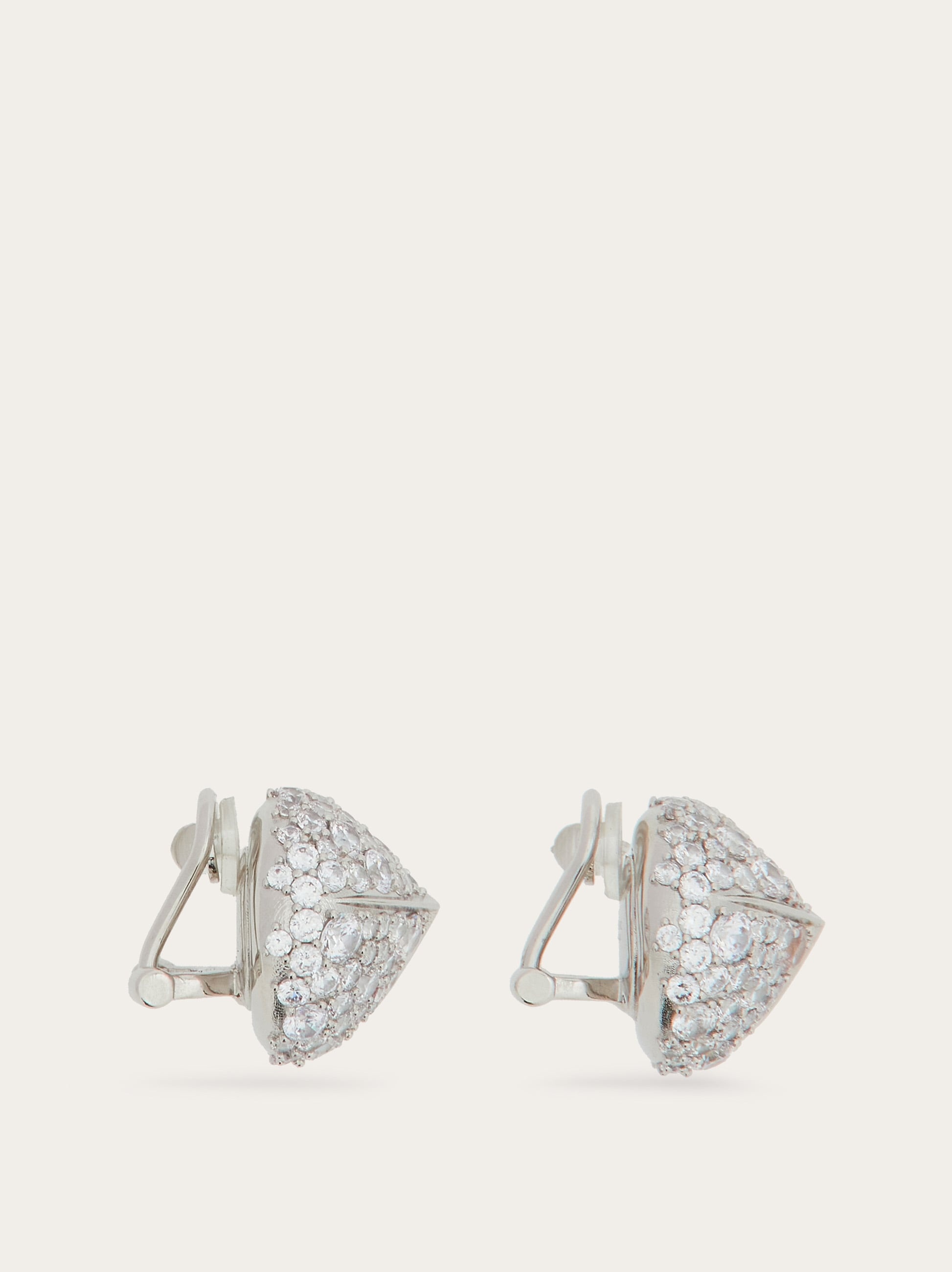 Pine cone earrings with rhinestones (L) - 3