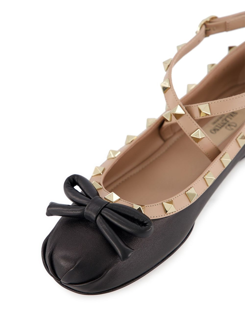 Rockstud leather ballerina shoes - 7