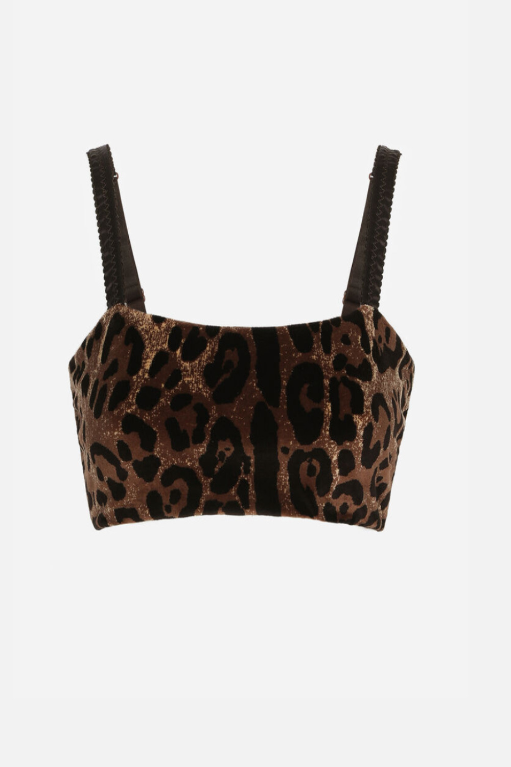 Chenille Crop Top Leopard - 1