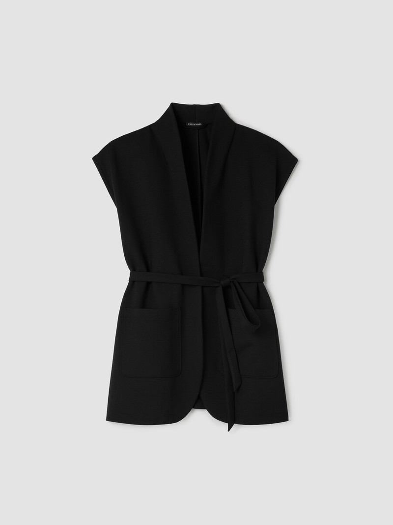 Washable Flex Ponte High Collar Vest 1