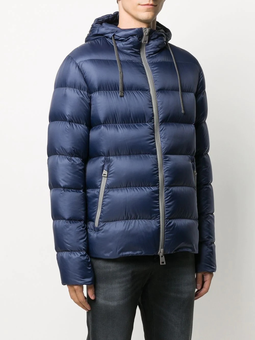 hooded down-feather jacket - 3