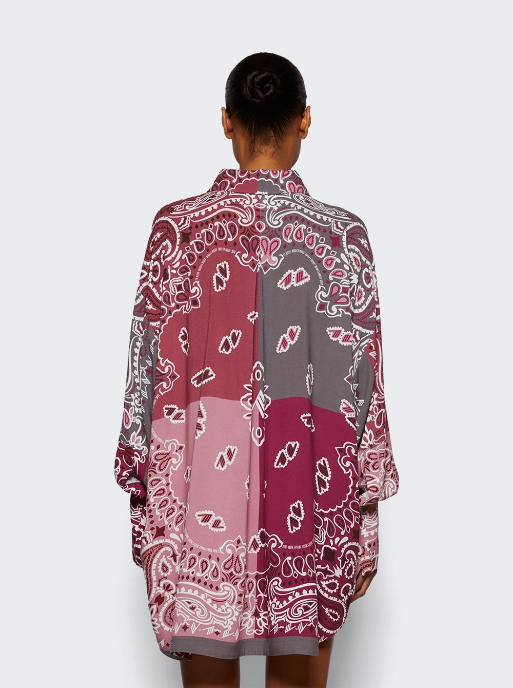 Bandana Shirt Grey And Mauve - 5