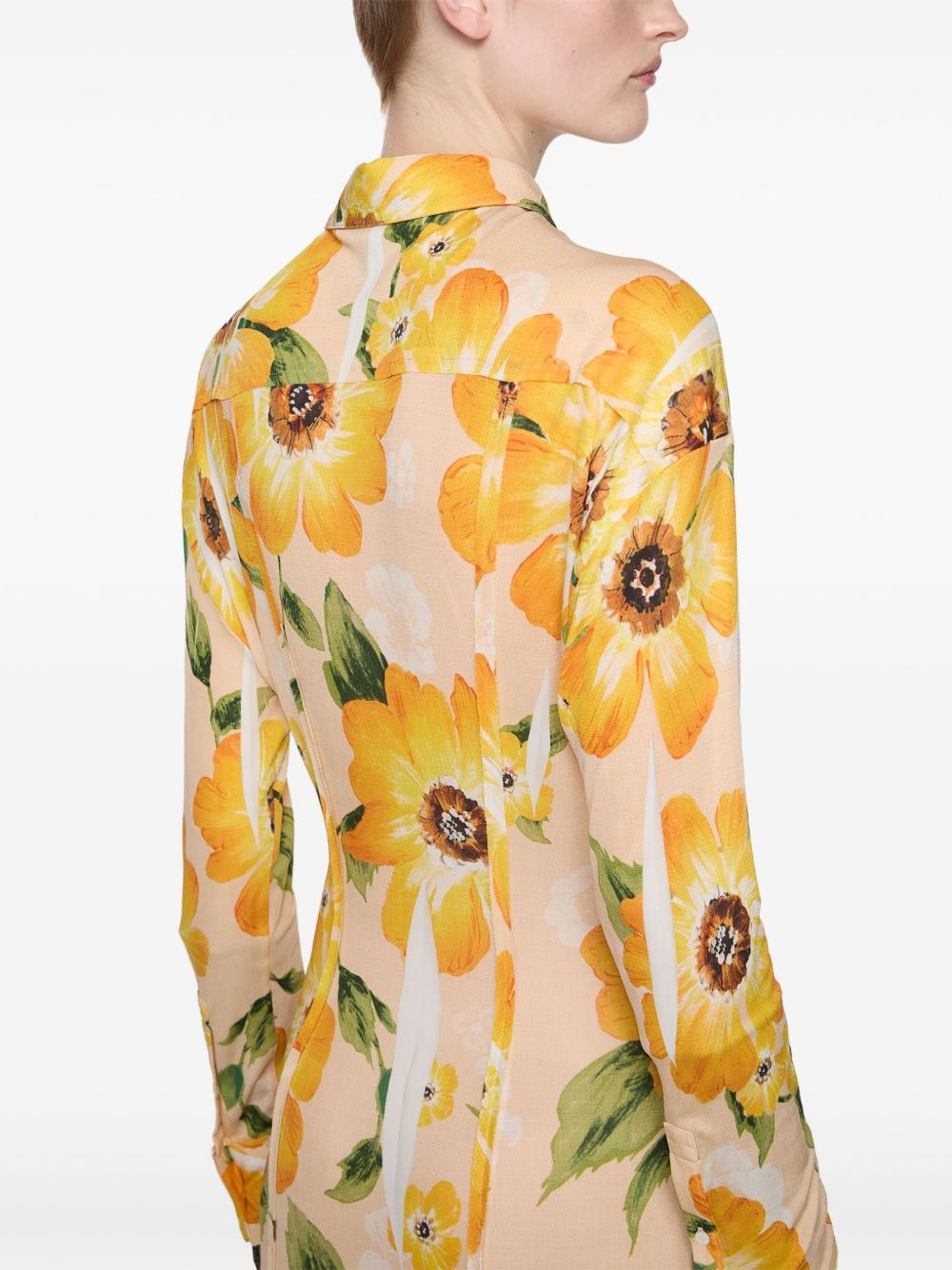 floral-print midi dress - 5