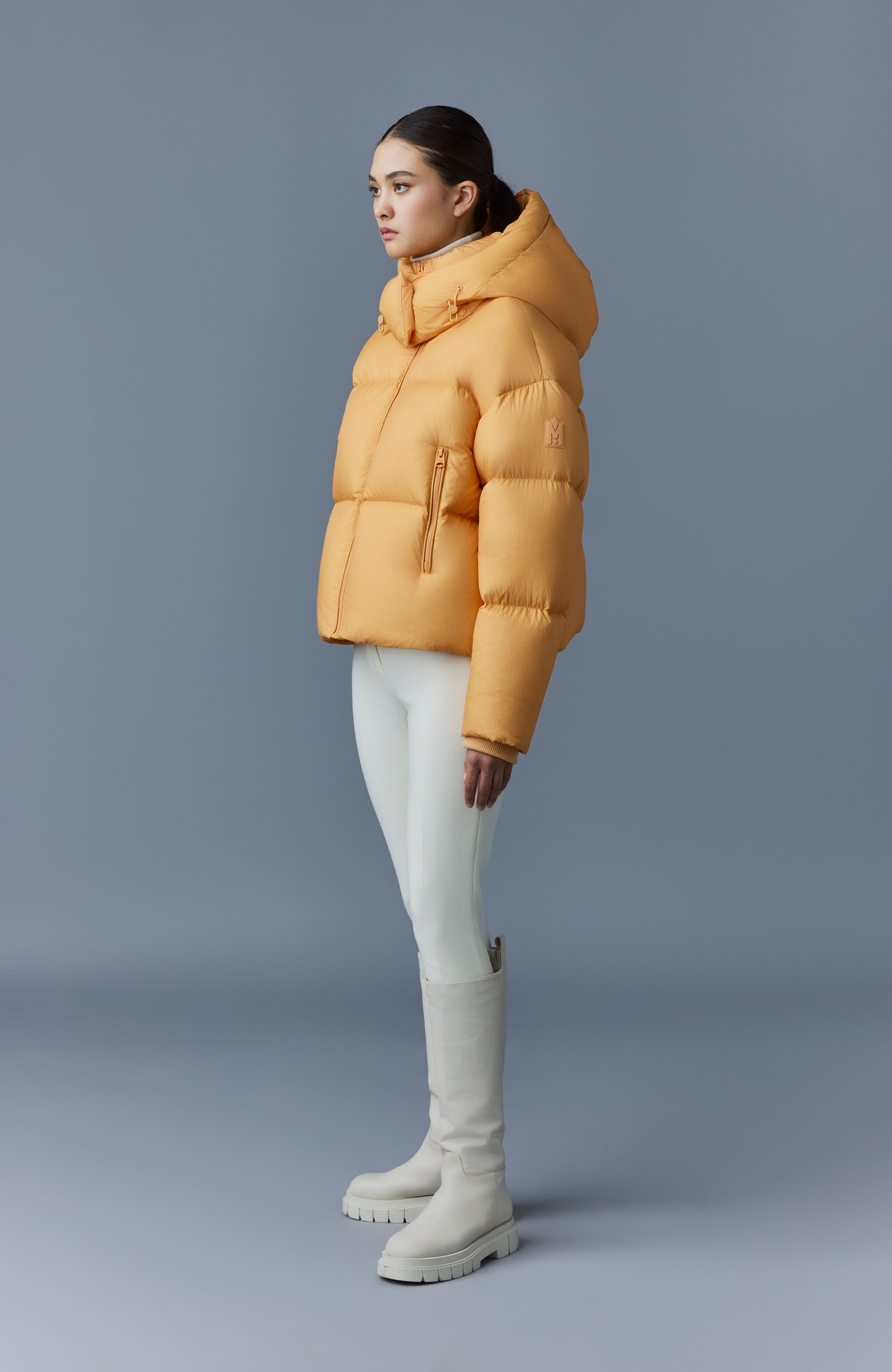 TESSY Medium down hooded jacket with softwash crinkle finish - 3