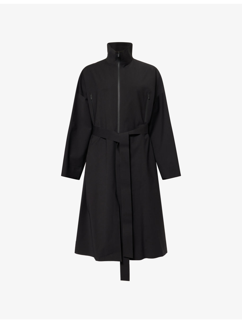 Relaxed-Fit Stretch-Woven Trench Coat - 1