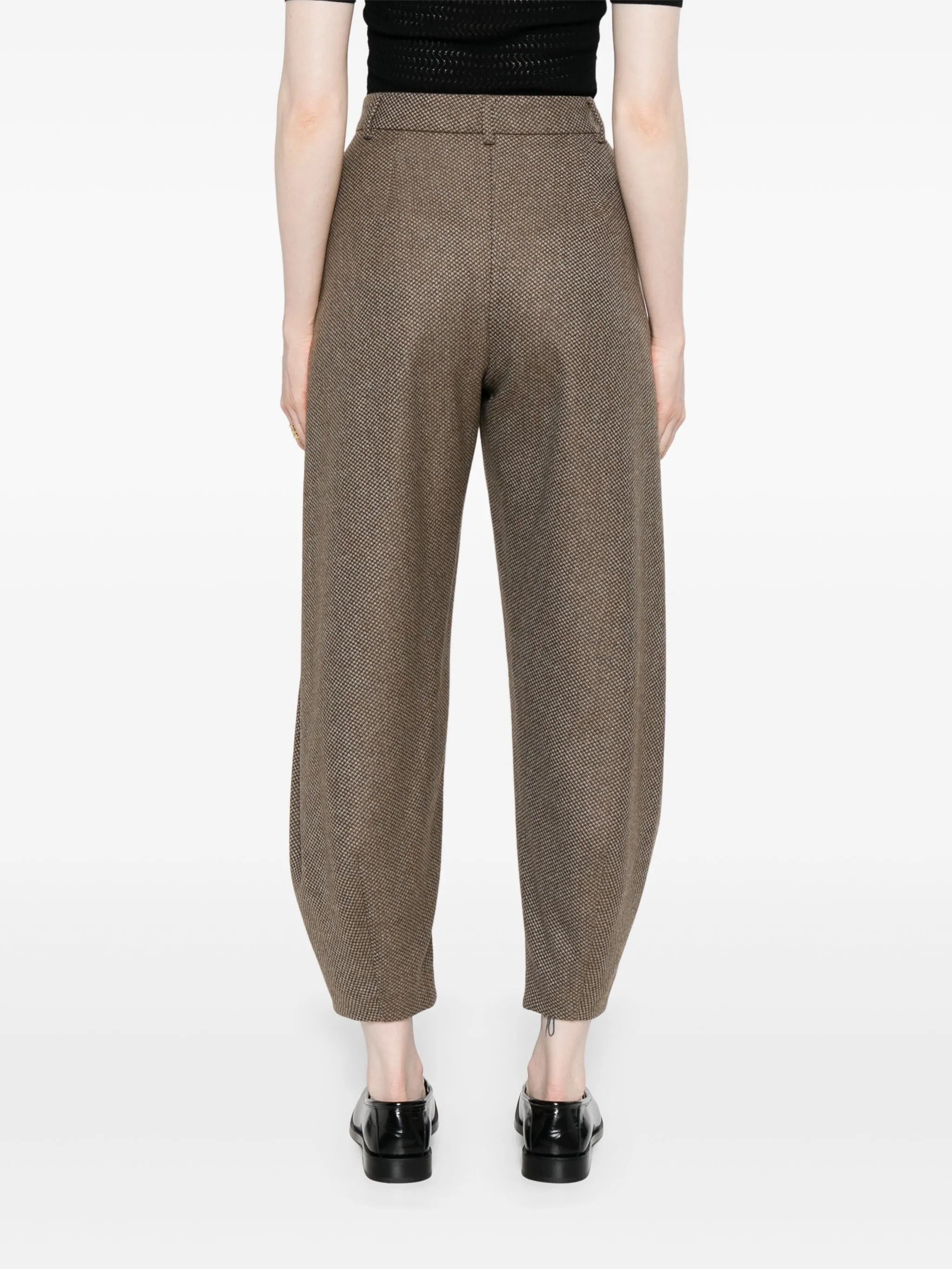 Giorgio Armani Virgin Wool-blend Wide-leg Trousers - 3