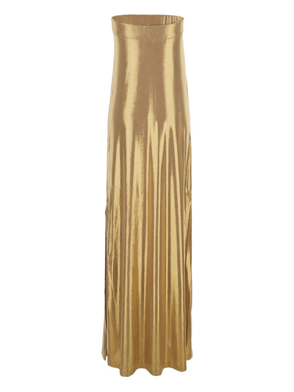 metallic side-slit gown - 2