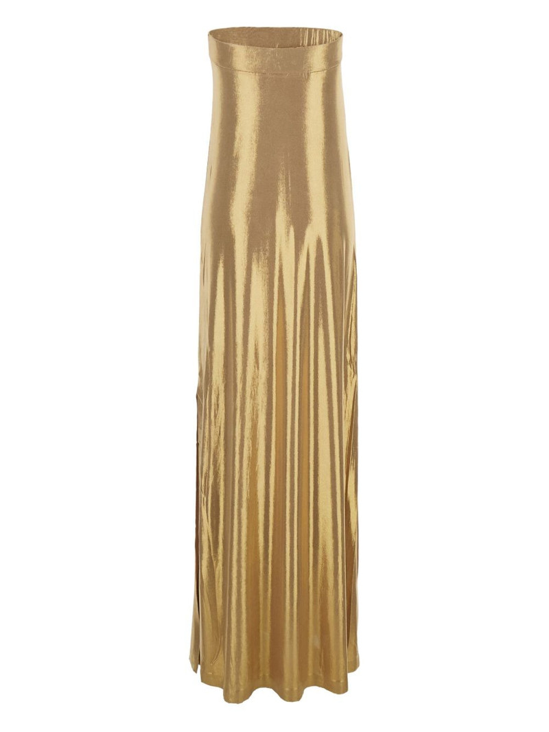 NORMA KAMALI metallic side-slit gown outlook