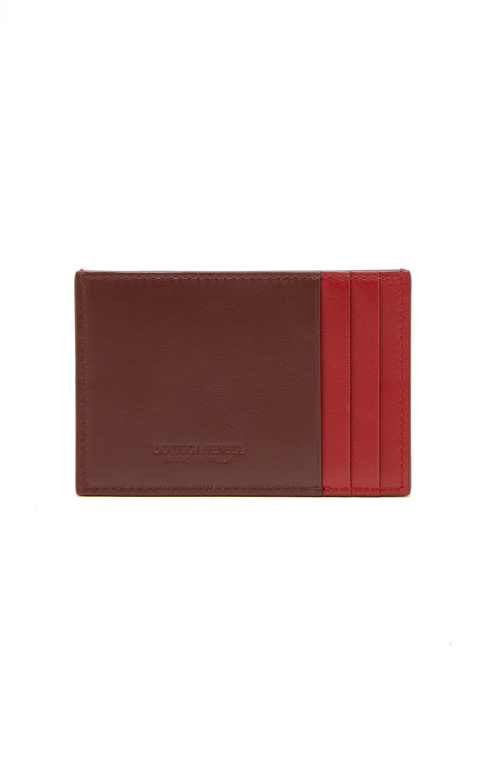 Intecciato Leather Card Case red - 2