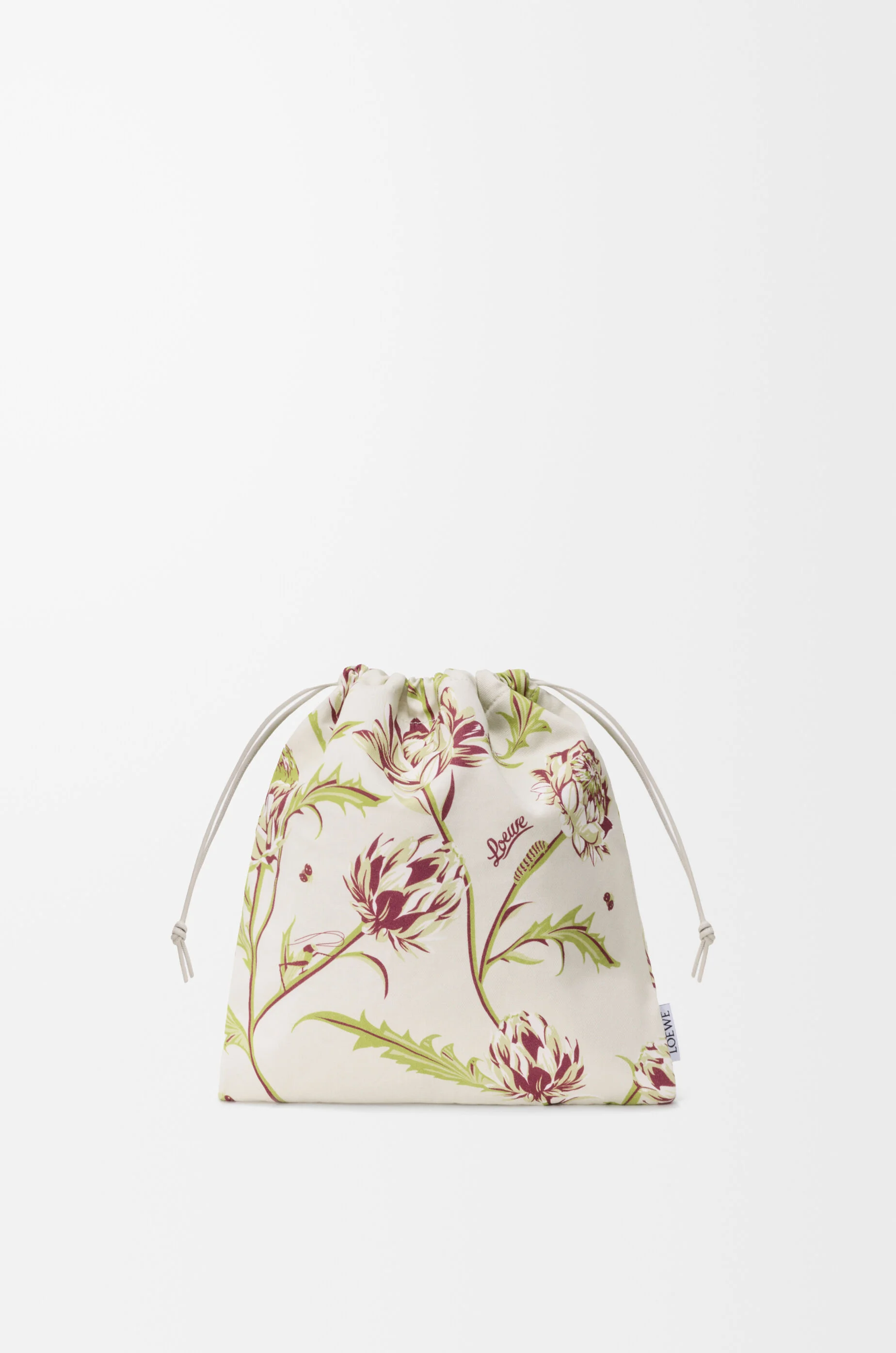 Artichoke small drawstring pouch in canvas - 1