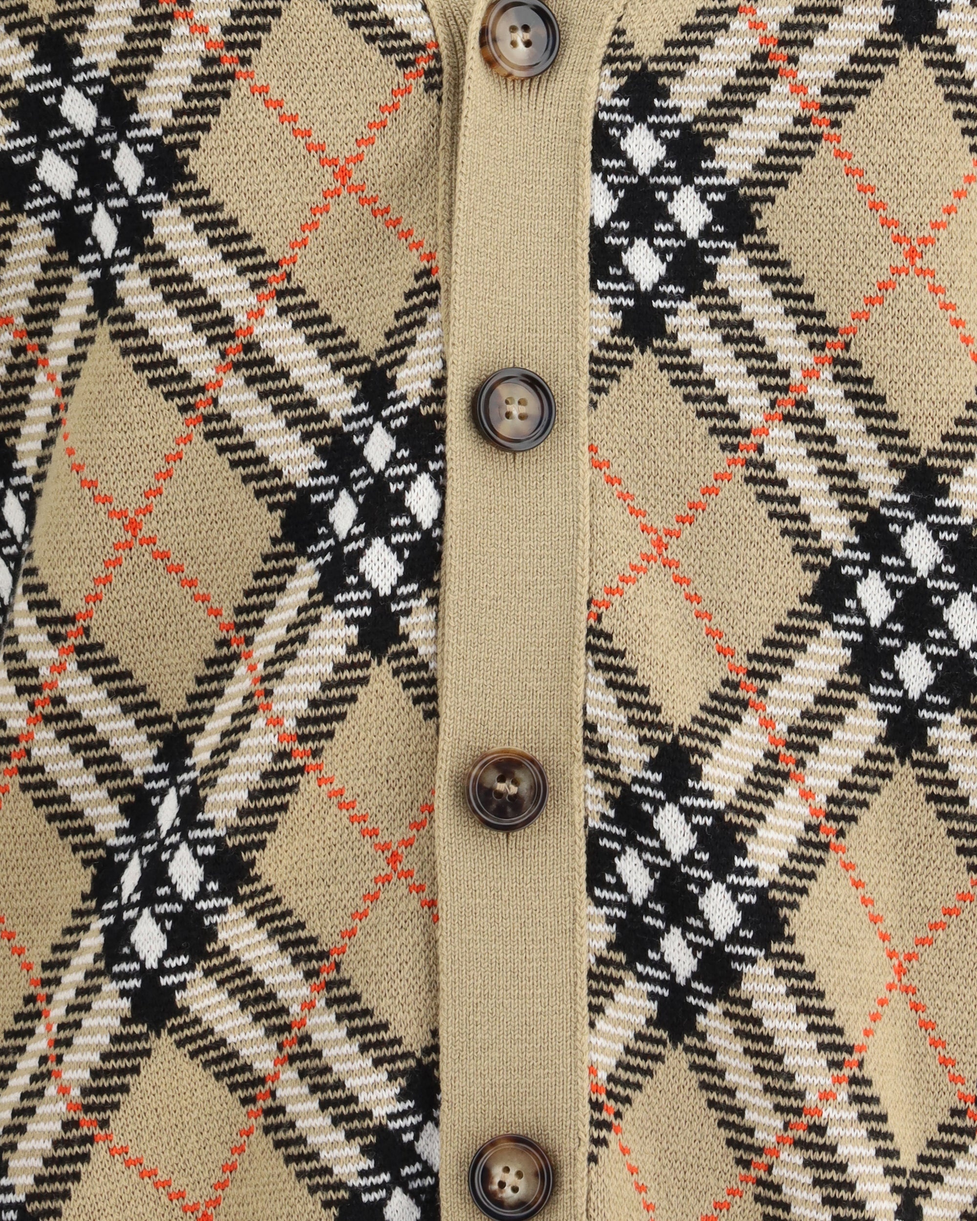 Archive Check wool Cardigan - 3
