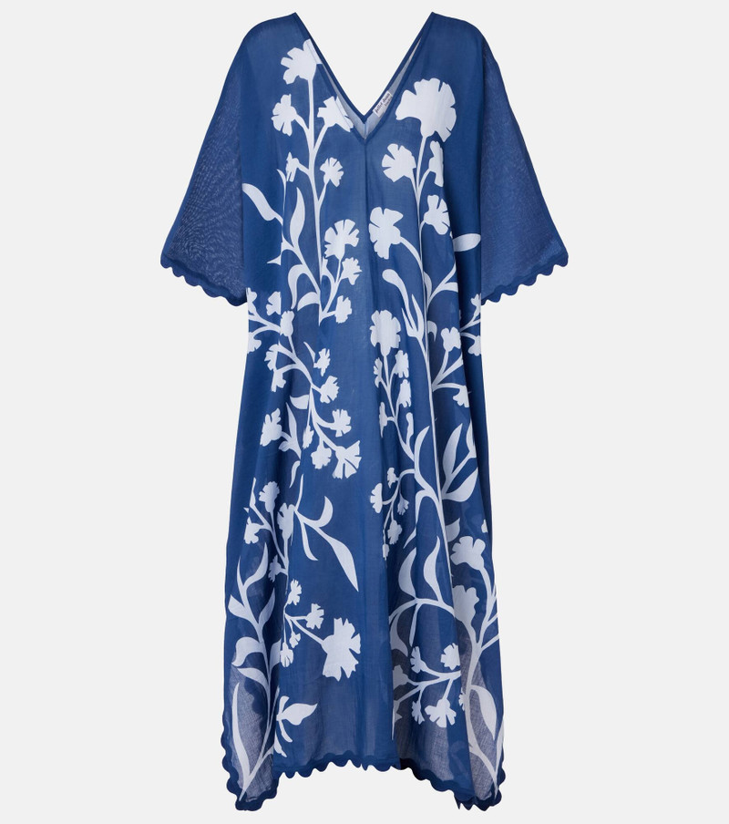 Scalloped cotton kaftan 1