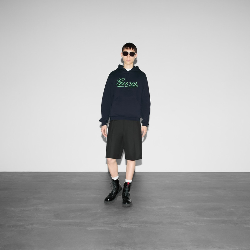 GUCCI Cotton jersey hooded sweatshirt outlook