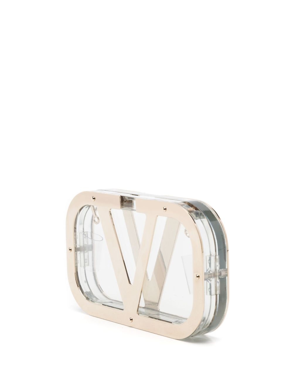 logo-plaque clear clutch - 3