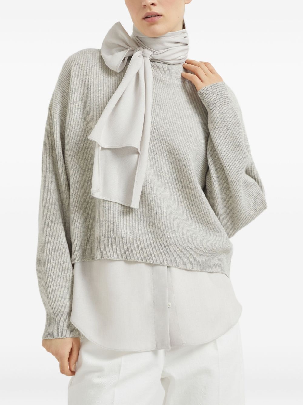 cashmere layered sweater - 3
