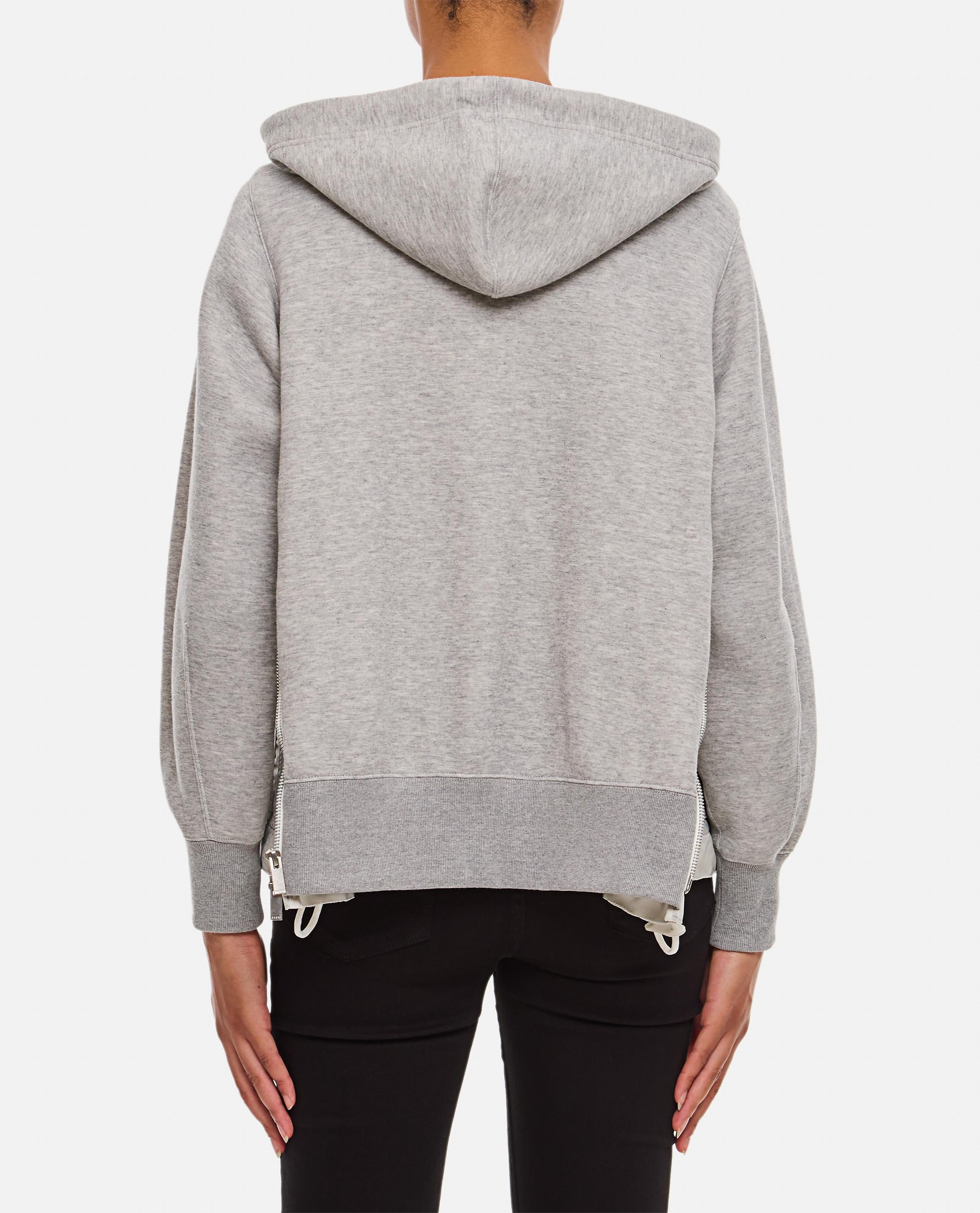 SPONGE SWEAT X NYLON TWILL HOODIE - 3