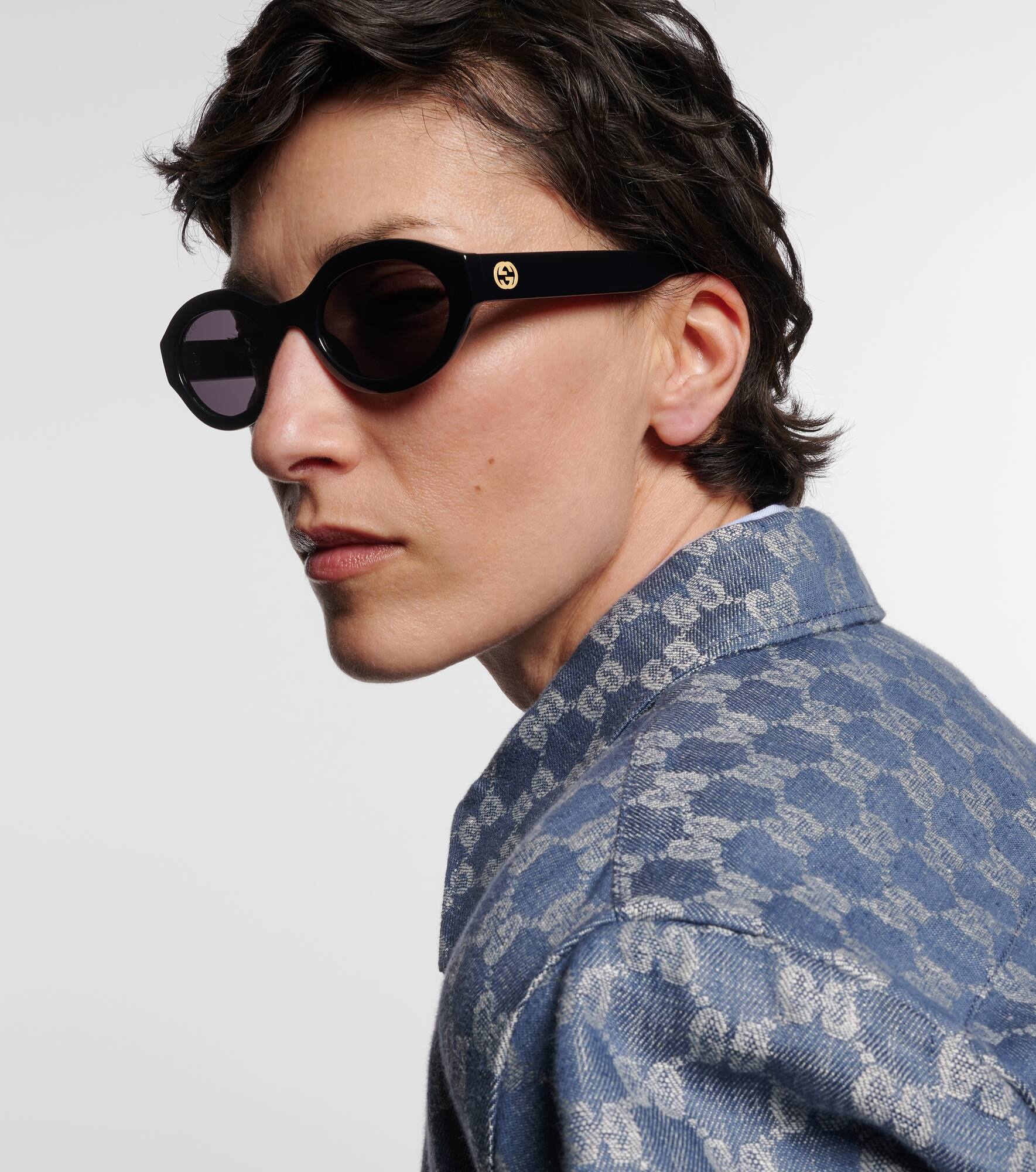 Interlocking G oval sunglasses - 3