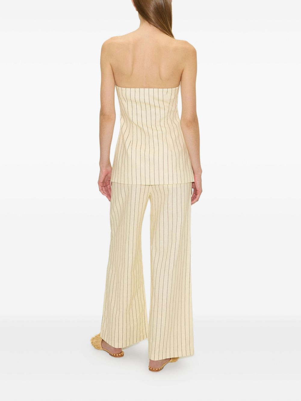Bloo pinstripe linen trousers - 4