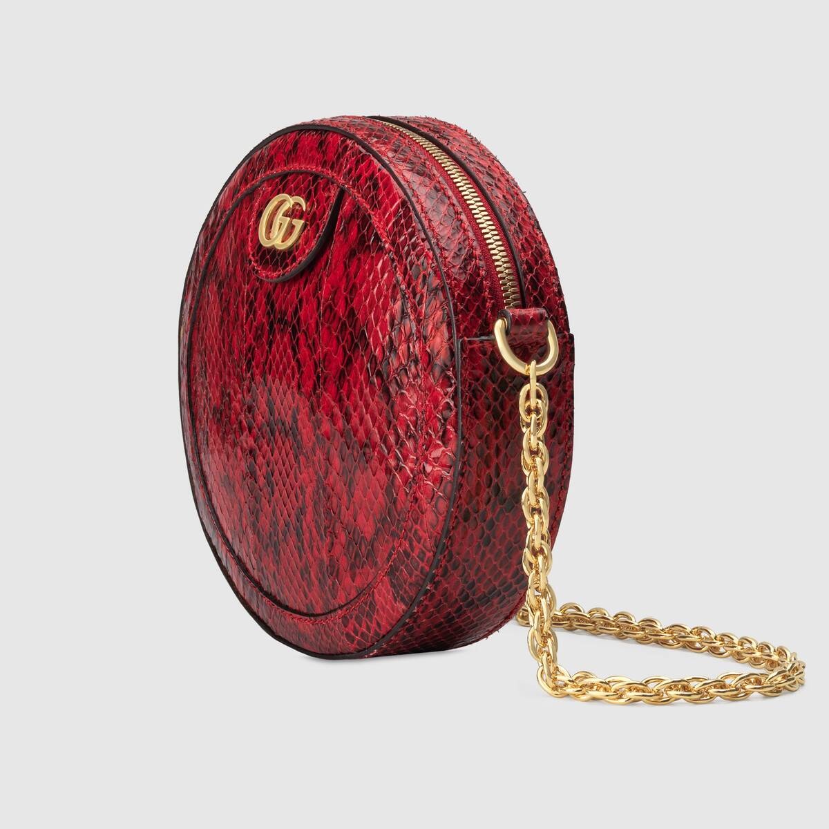 Ophidia snakeskin mini round shoulder bag - 2