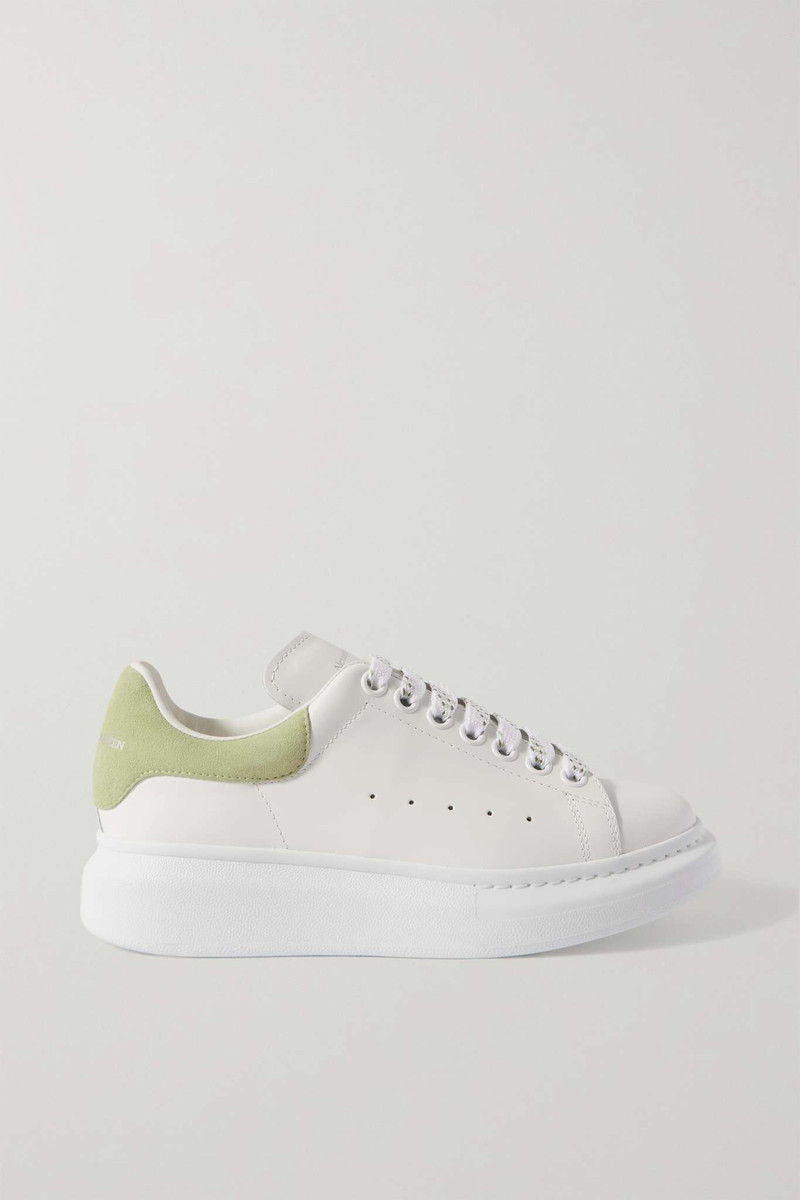 Suede exaggerated-sole sneakers - 1