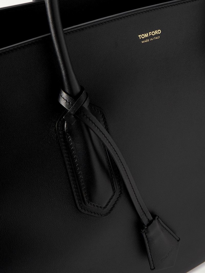 Alexander East West Leather Tote Bag Black 4