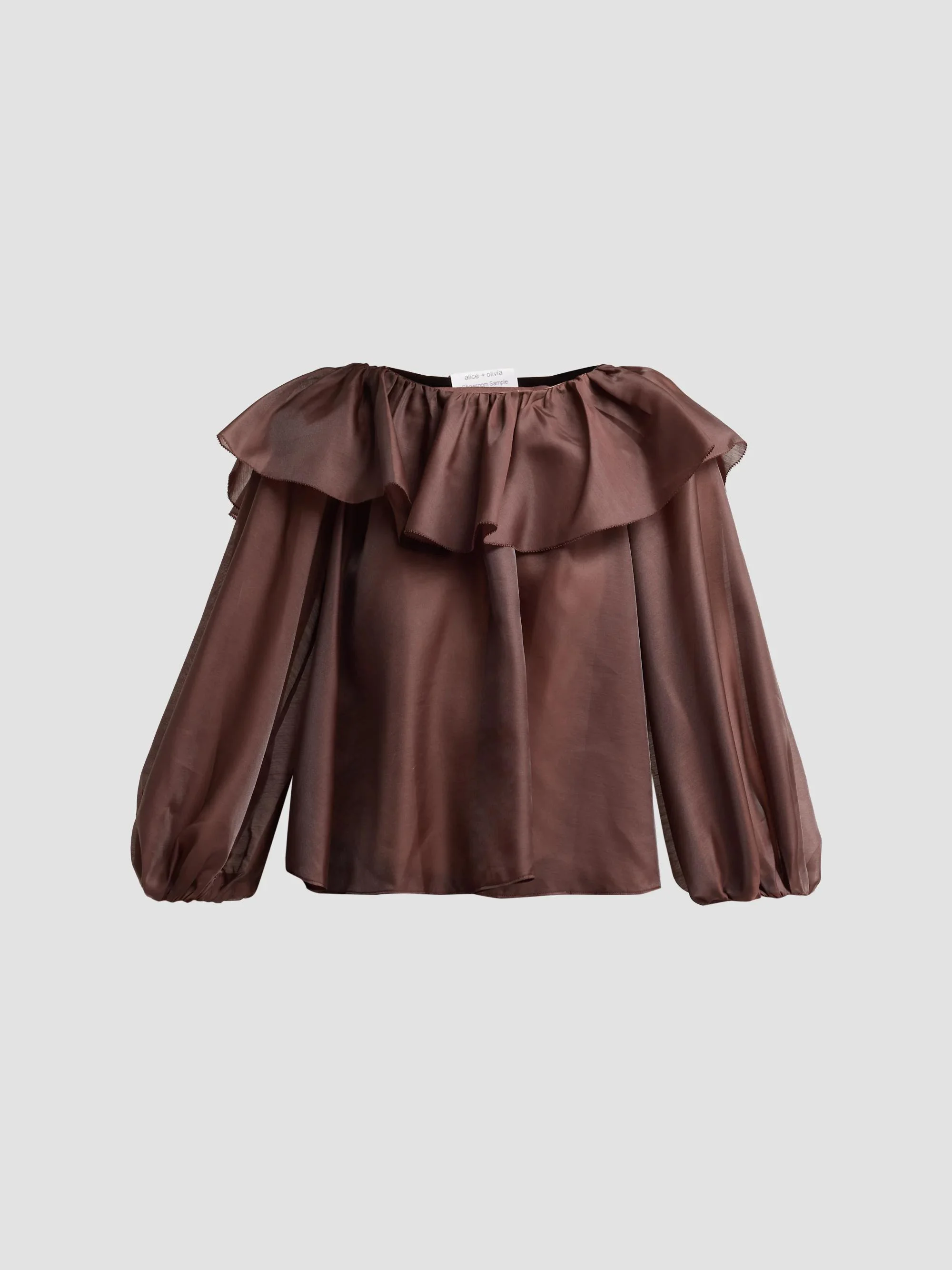 Women's Alta Ruffled Blouse - Dark Chocolate - 1