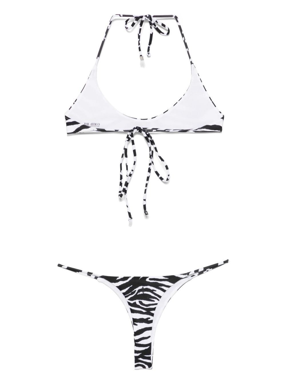 zebra-print bikini - 2