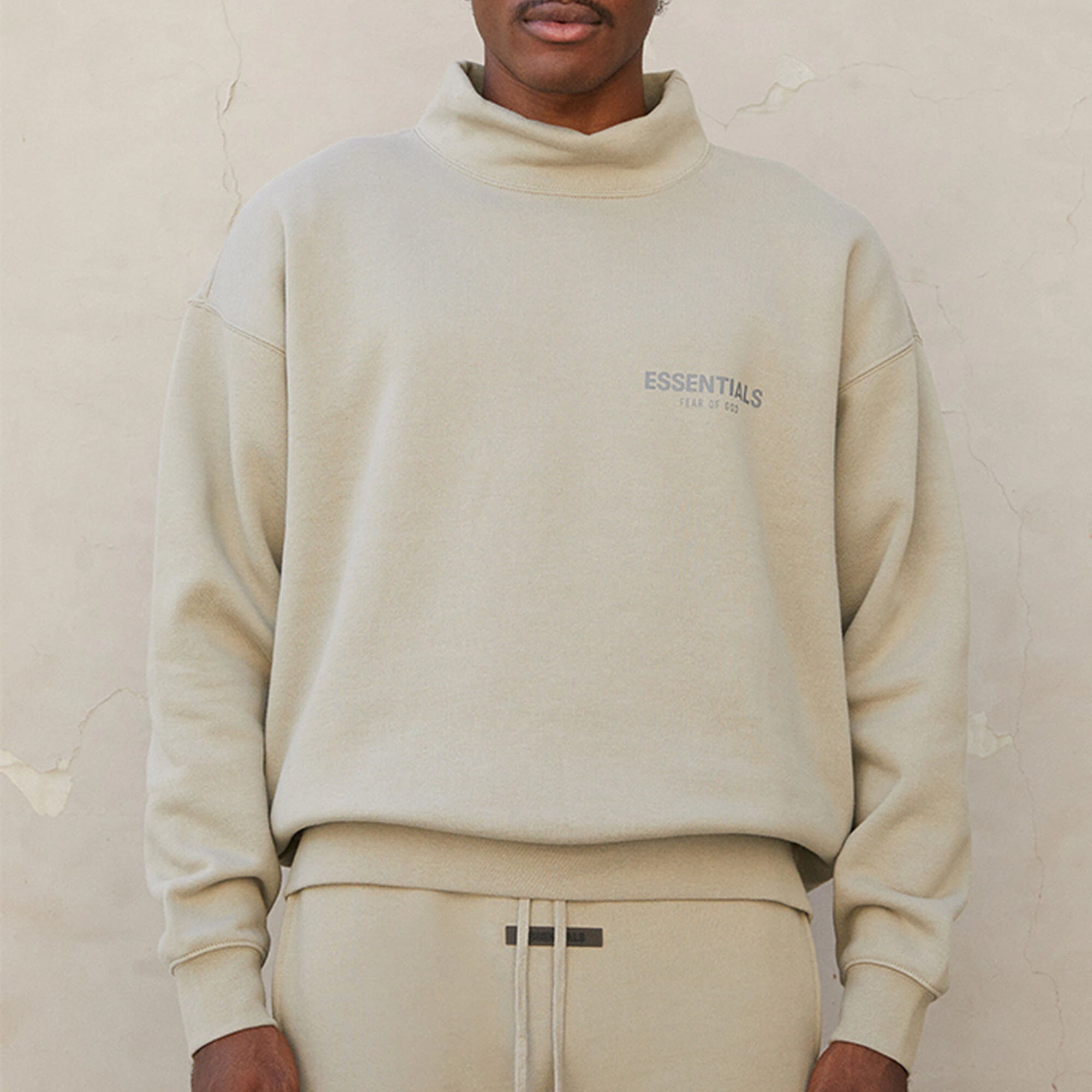 Fear of God Essentials FW21 Pullover Mock Neck Sweatshirt 'Pistachio' FOG-FW21-010 - 4