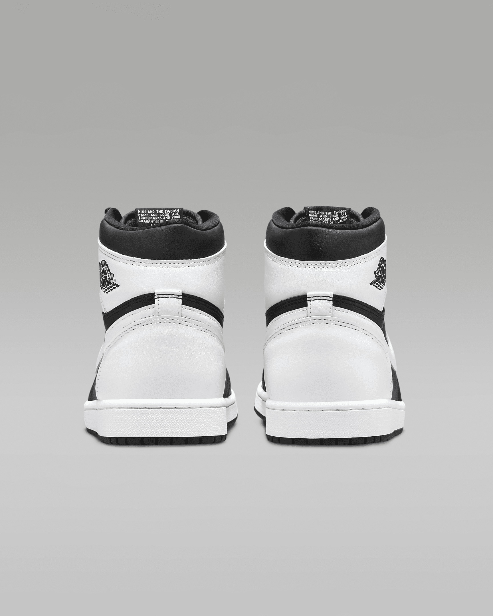Men's Air Jordan 1 Retro High OG "Black & White" Shoes - 6