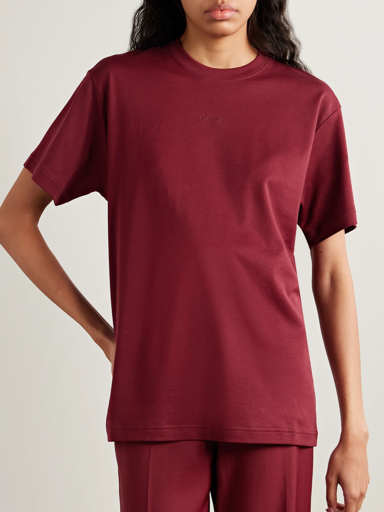 Oversized cotton-jersey T-shirt Red - 3