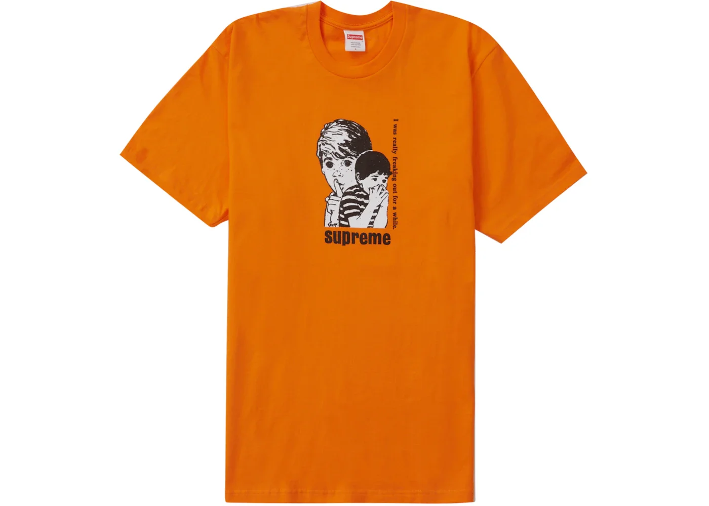 Supreme Freaking Out Tee Orange - 1