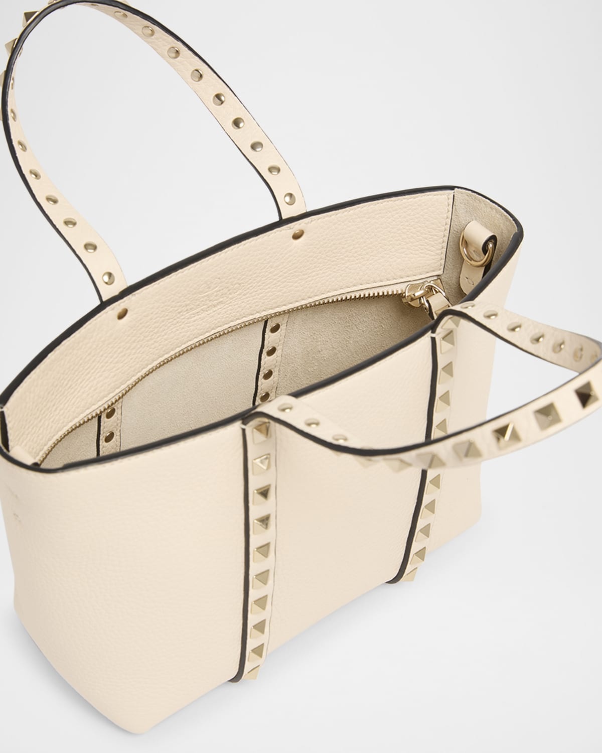 Mini Rockstud Leather Tote Bag - 4