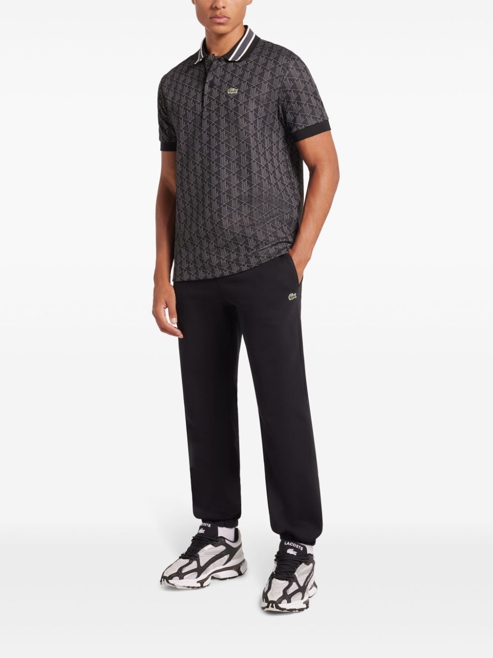 monogram-jacquard polo shirt - 2