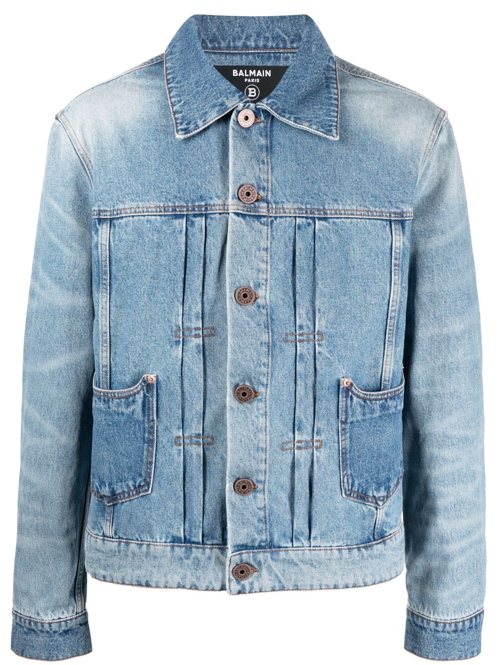 faded-effect denim jacket - 1